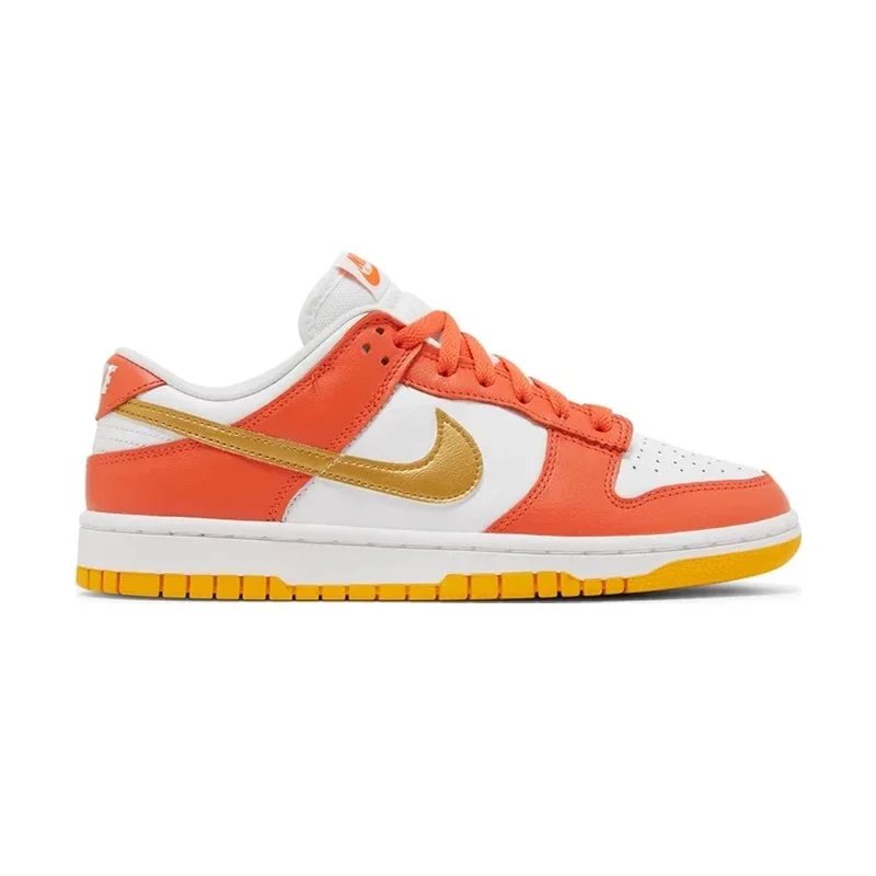 Nike Dunk Low Orange Gold White Sneakers