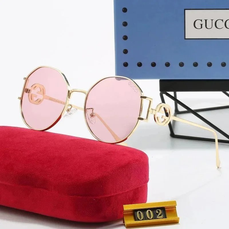 Gucci GG Marmont Round Pink Lens Sunglasses - 1