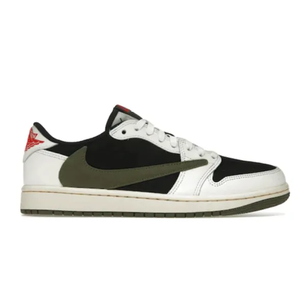Air Jordan 1 Low Travis Scott Cactus Jack Olive Sneakers - 2