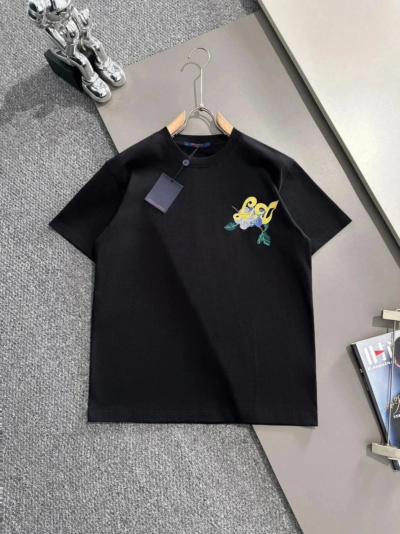 Louis Vuitton Monogram Panel T-Shirt Black - 10