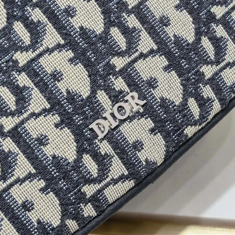 Dior Oblique Monogram Crossbody Bag Black and White - 6