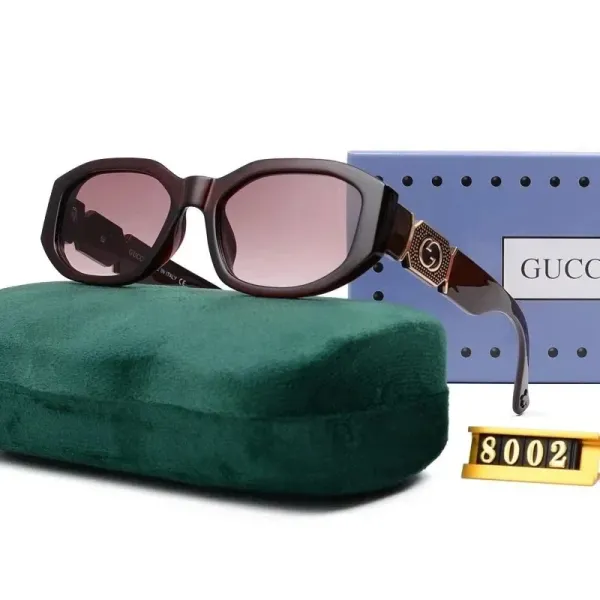 Gucci GG Marmont Oversized Acetate Sunglasses Brown Gradient - 1