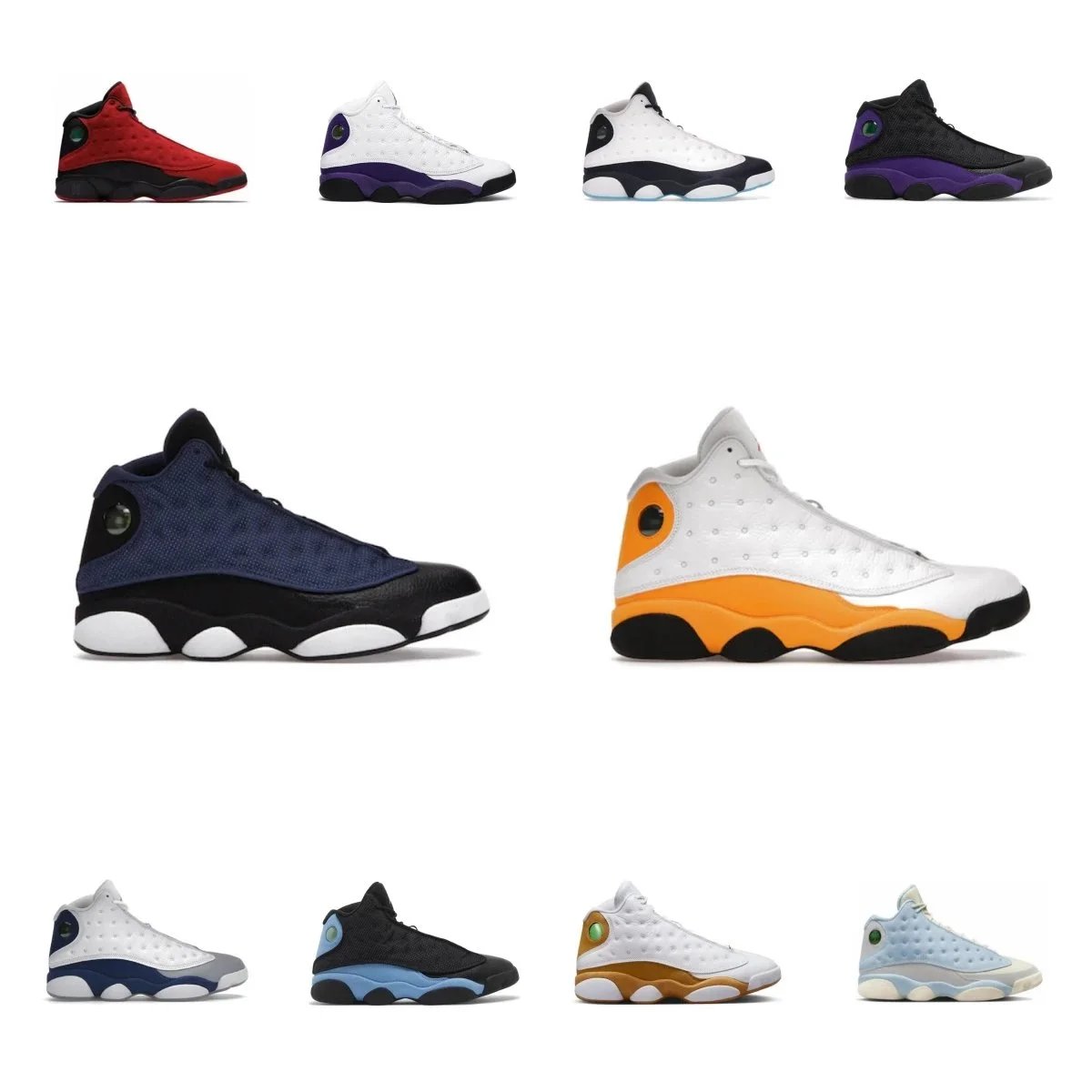 Air Jordan 13 Retro White Taxi Sneakers - 3
