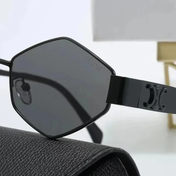 Celine Hexagonal Gold-Frame Brown Lens Sunglasses - 7