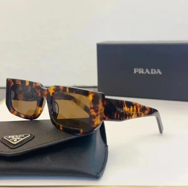 Prada Square Frame Pink Tinted Sunglasses - 8