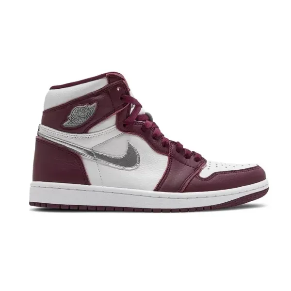 Air Jordan 1 High OG Burgundy White Sneakers - 1