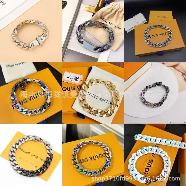 Silver Curb Chain Bracelet with Crystal Accents Bracelets - 3