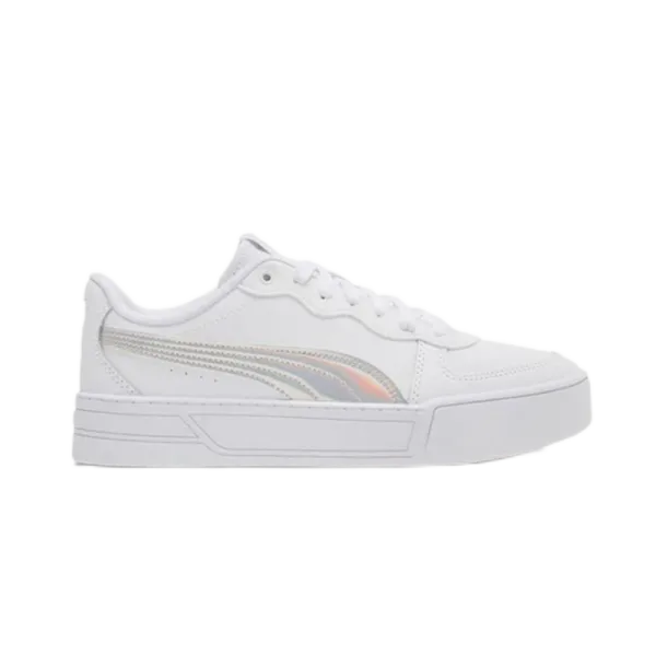 Puma Cali Bold White with Iridescent Logo Sneakers - 9