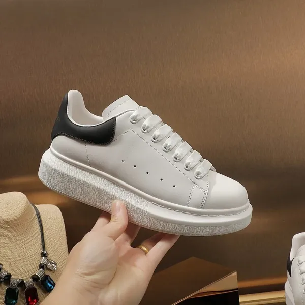 Alexander McQueen Oversized Sole White Leather Sneakers - 1