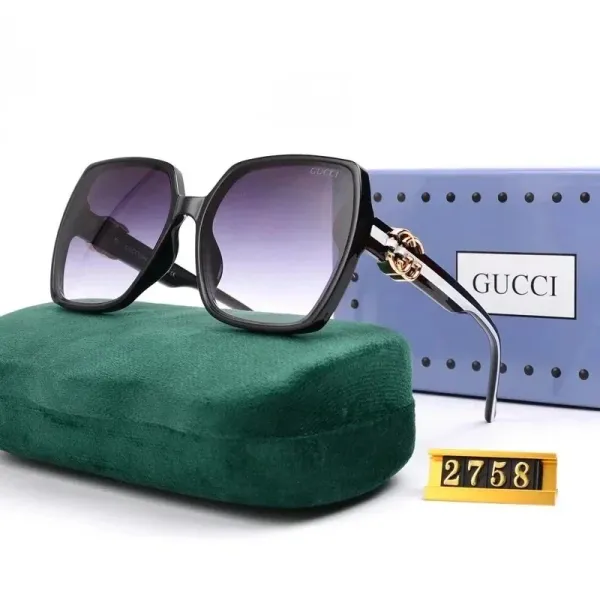 Gucci GG Marmont Square Sunglasses Black Gradient Purple - 1