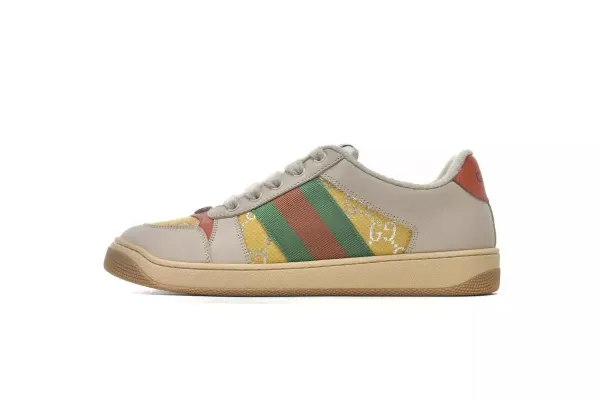 Gucci Ace Web Stripe Beige Multicolor Sneakers - 1