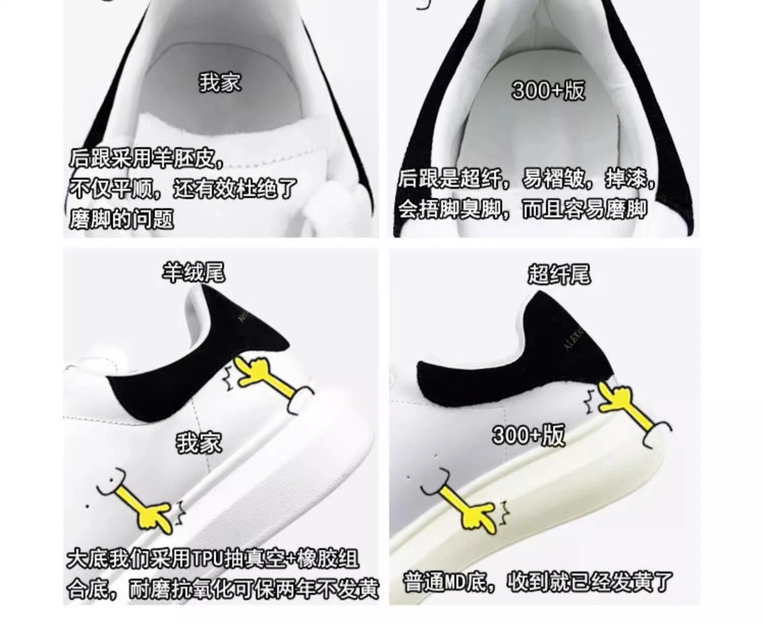 Alexander McQueen Oversized Sole White Sneakers - 11