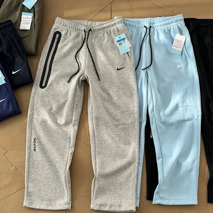 JS.25 NOCTA Collaboration Asian Version Sweatpants with Logo Print - Casual Straight Leg Joggers: findsindex.com