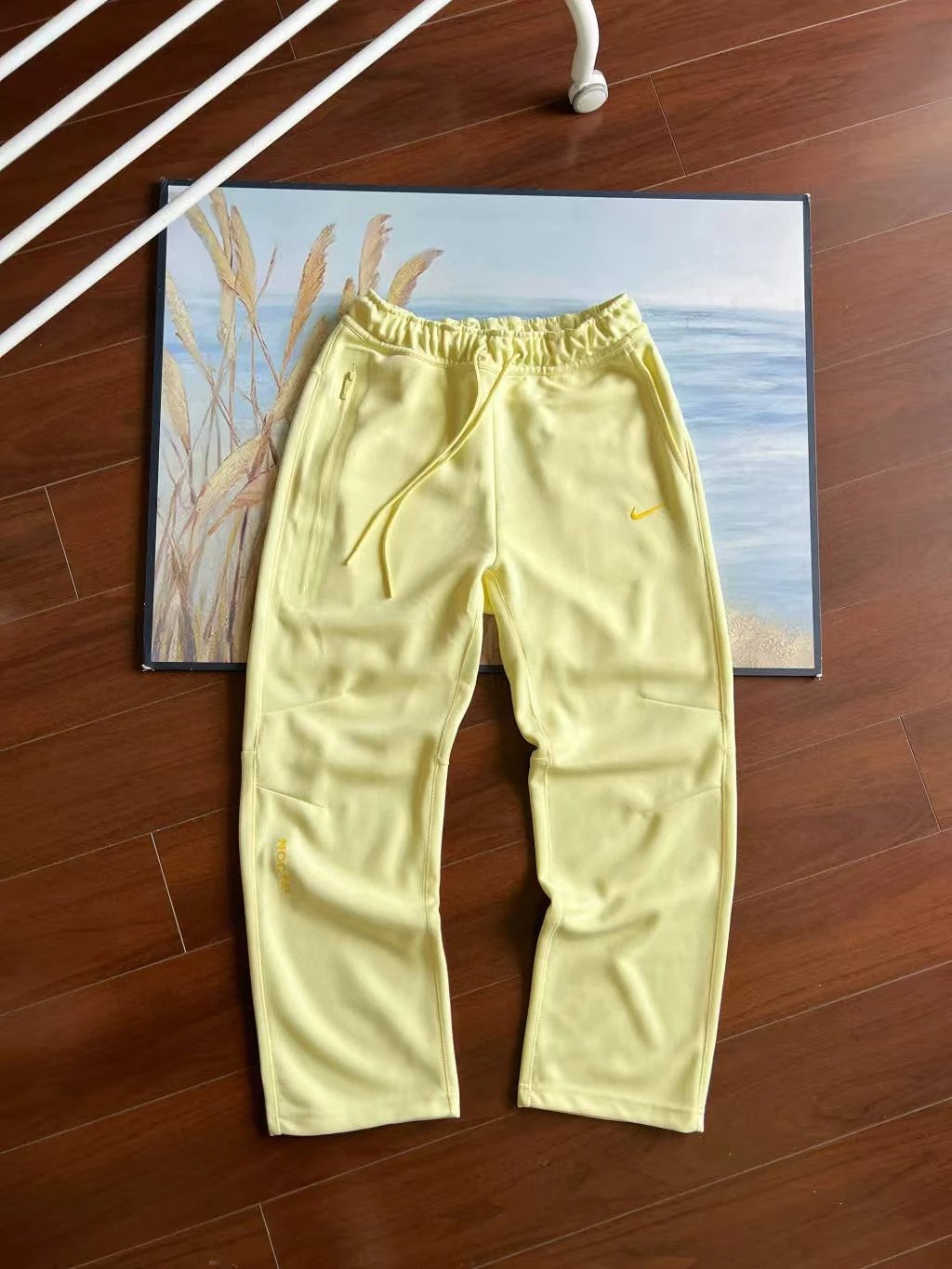 Nike Tech Fleece Joggers Pale Yellow Sweatpants - 1