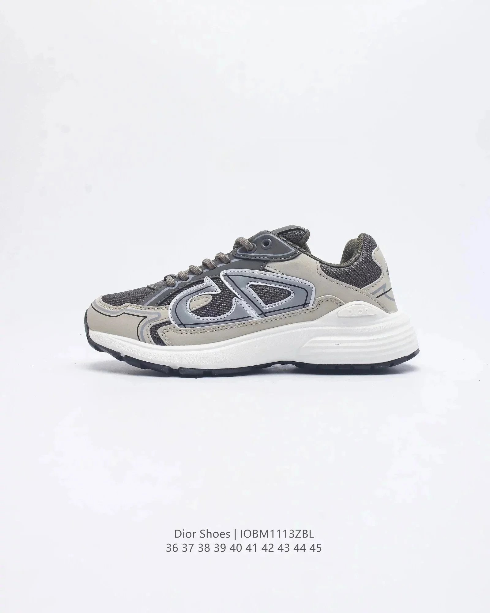 Dior B23 Low Beige Gray Sneakers