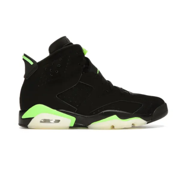 Air Jordan 6 Retro Black Lime Green Sneakers - 1