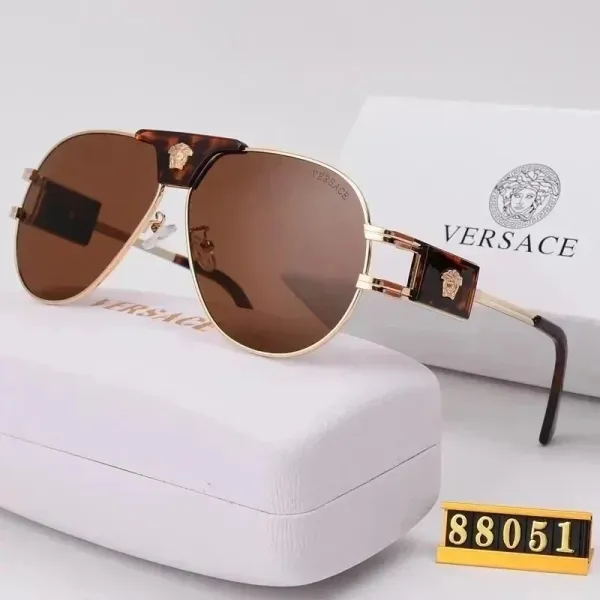 Versace Medusa Aviator Brown Gradient Sunglasses - 1