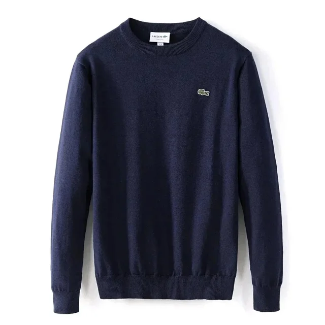 Lacoste Knitwear Crewneck long-sleeve knit sweater with crocodile logo product detail image 5
