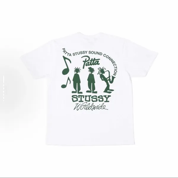 Stüssy Beetle Print White T-Shirt - 5