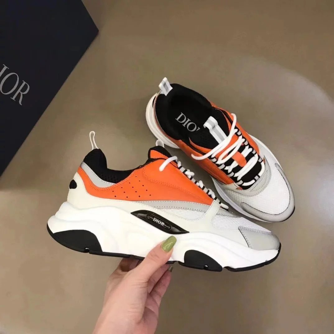Dior B23 Sneakers Orange White Black Sneakers