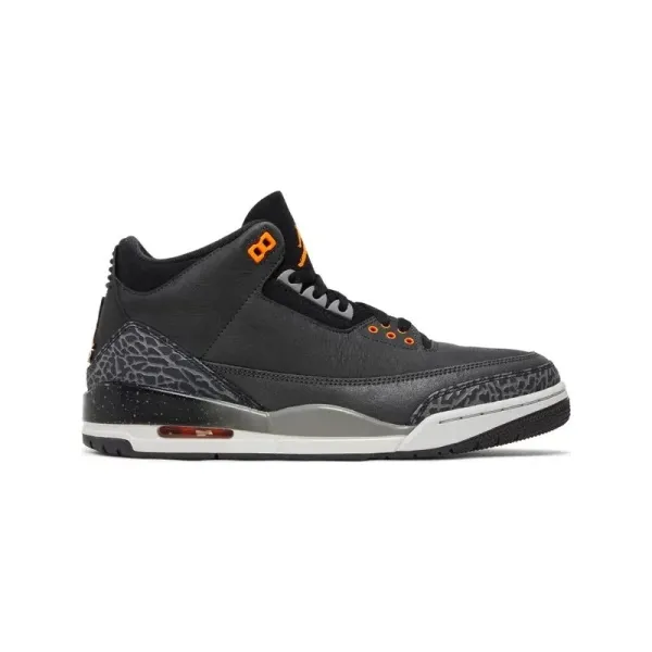 Air Jordan 3 Retro Black Cement Orange Sneakers - 1
