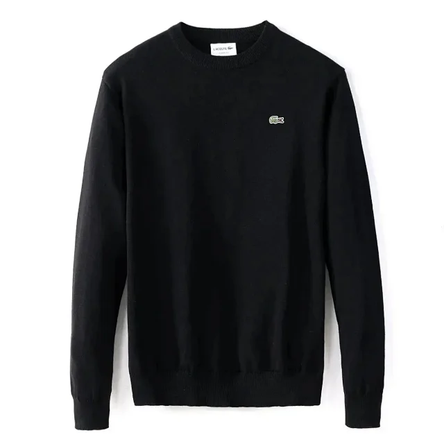 Lacoste Knitwear Crewneck long-sleeve knit sweater with crocodile logo product detail image 4