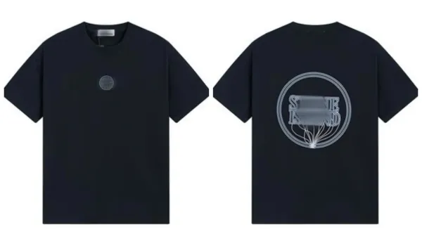 Stone Island Reflective Logo T-Shirt Navy - 1