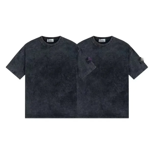 Stone Island Shadow Project Acid Wash Black T-Shirt - 1