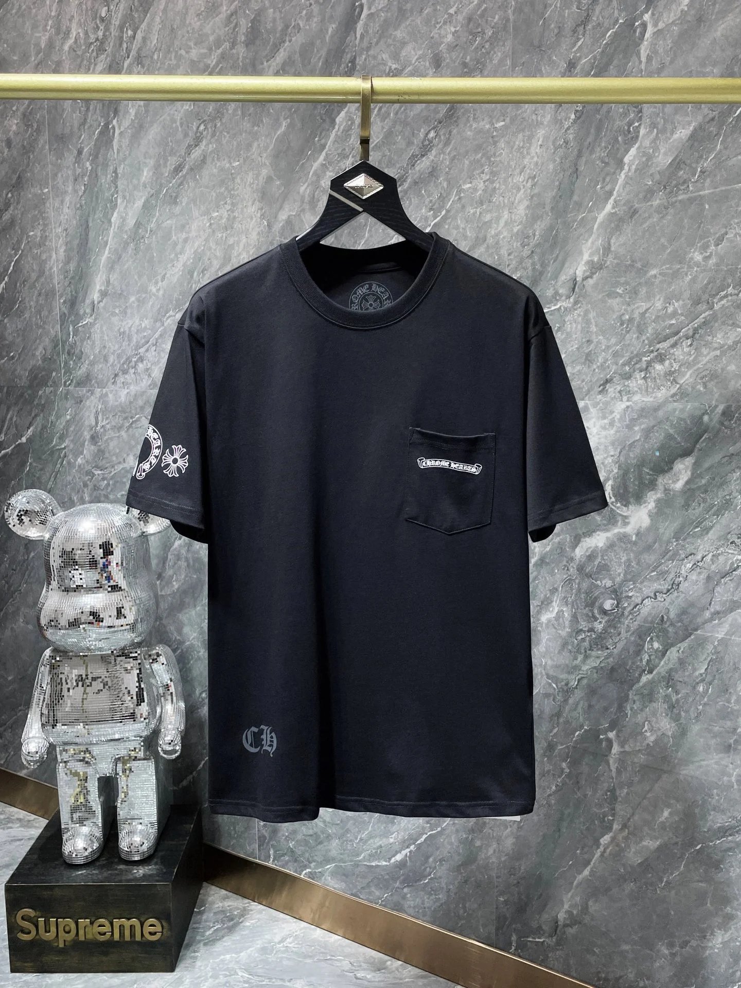 Chrome Hearts Floral Crest Black T-Shirt - 6