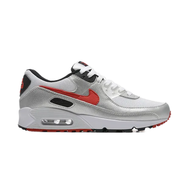 Nike Air Max 90 Silver Red Sneakers - 1