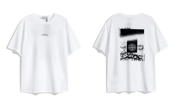 Stone Island Print T-Shirt White T-Shirt - 1