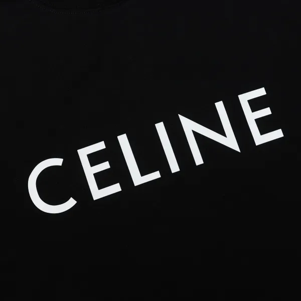 Celine Logo Print Light Blue T-Shirt - 22