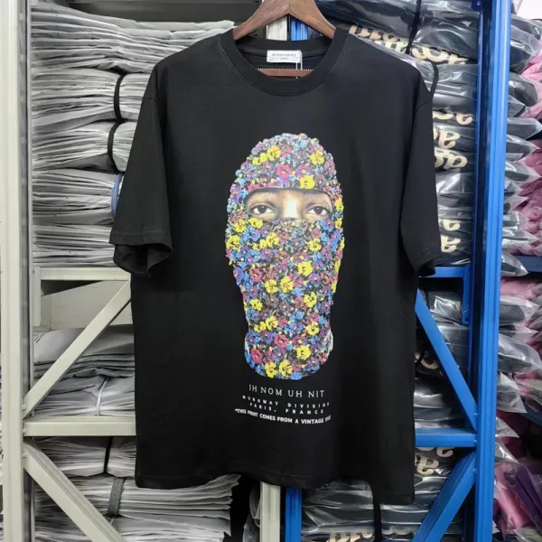 Saint Tears Skull Floral Embroidered T-Shirt White - 8
