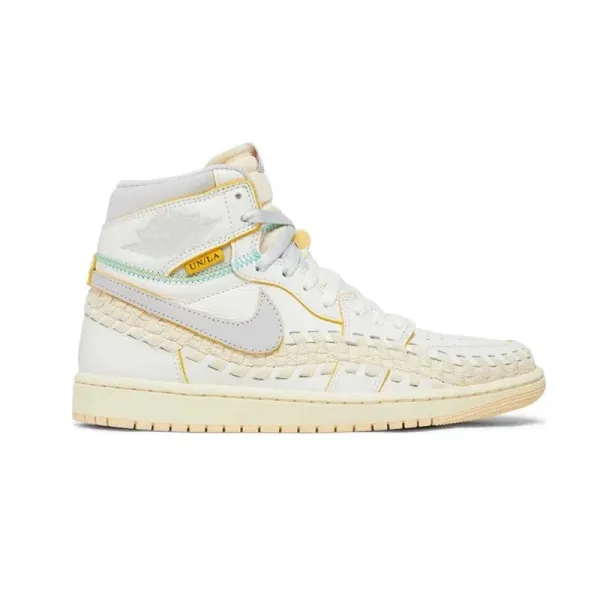 Air Jordan 1 High OG Craft UN/LA White Yellow Sneakers - 1