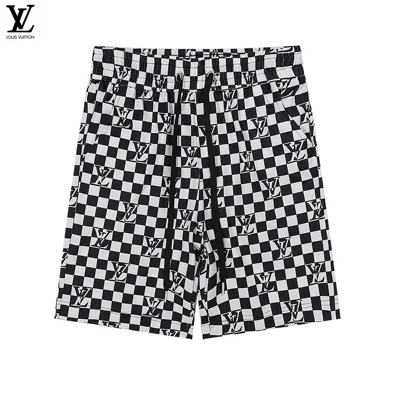 Louis Vuitton Monogram Chessboard Print Shorts Black and White - 1