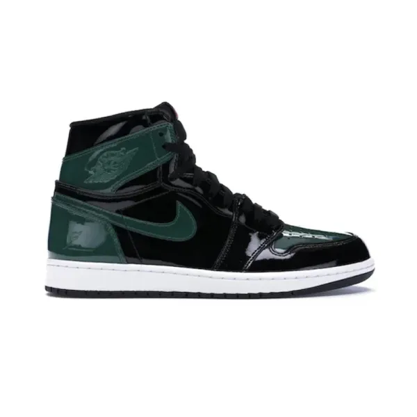 Air Jordan 1 High OG Patent Leather Dark Green Black Sneakers - 1