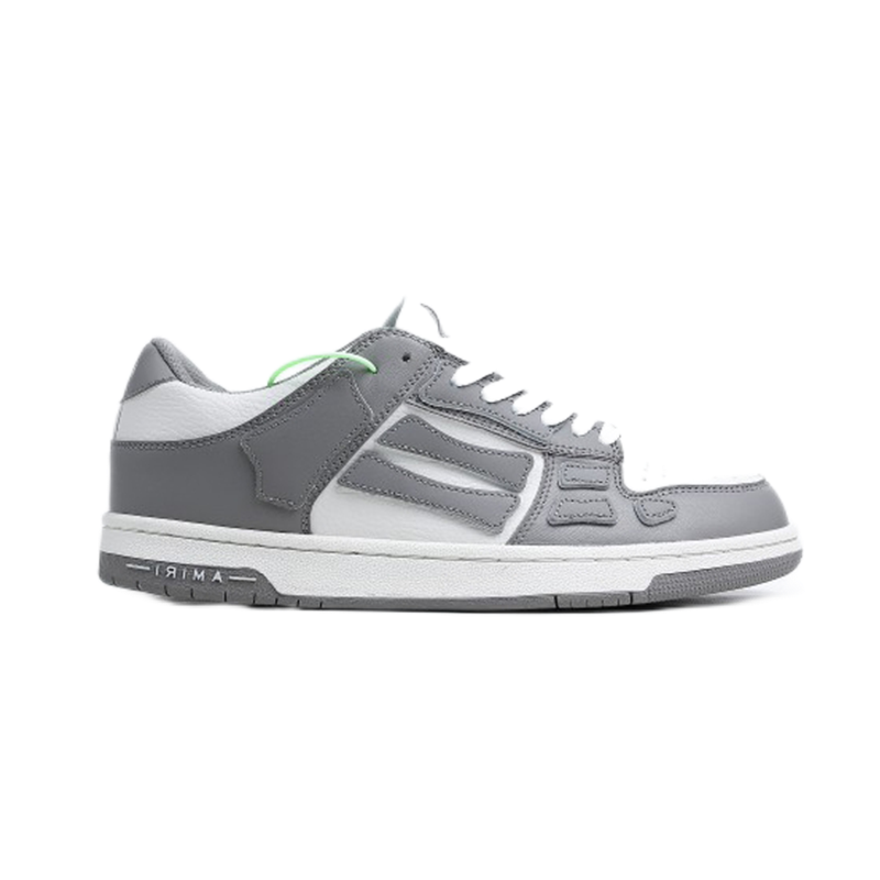 GRA S1 Low Gray White Lime Accents Sneakers - 5