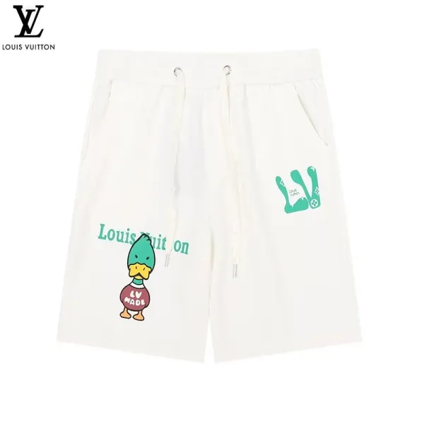 Louis Vuitton Duck Print Drawstring Shorts White - 1