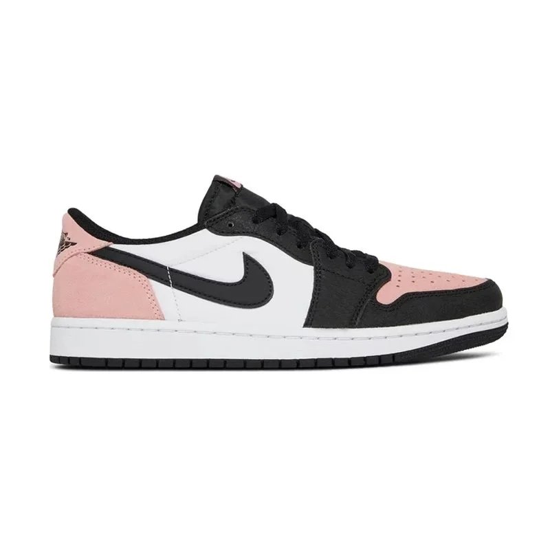Air Jordan 1 Low Pink Black White Sneakers - 1