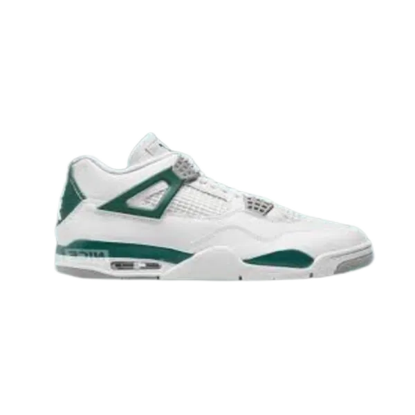 Air Jordan 4 Retro White Military Green Sneakers - 1