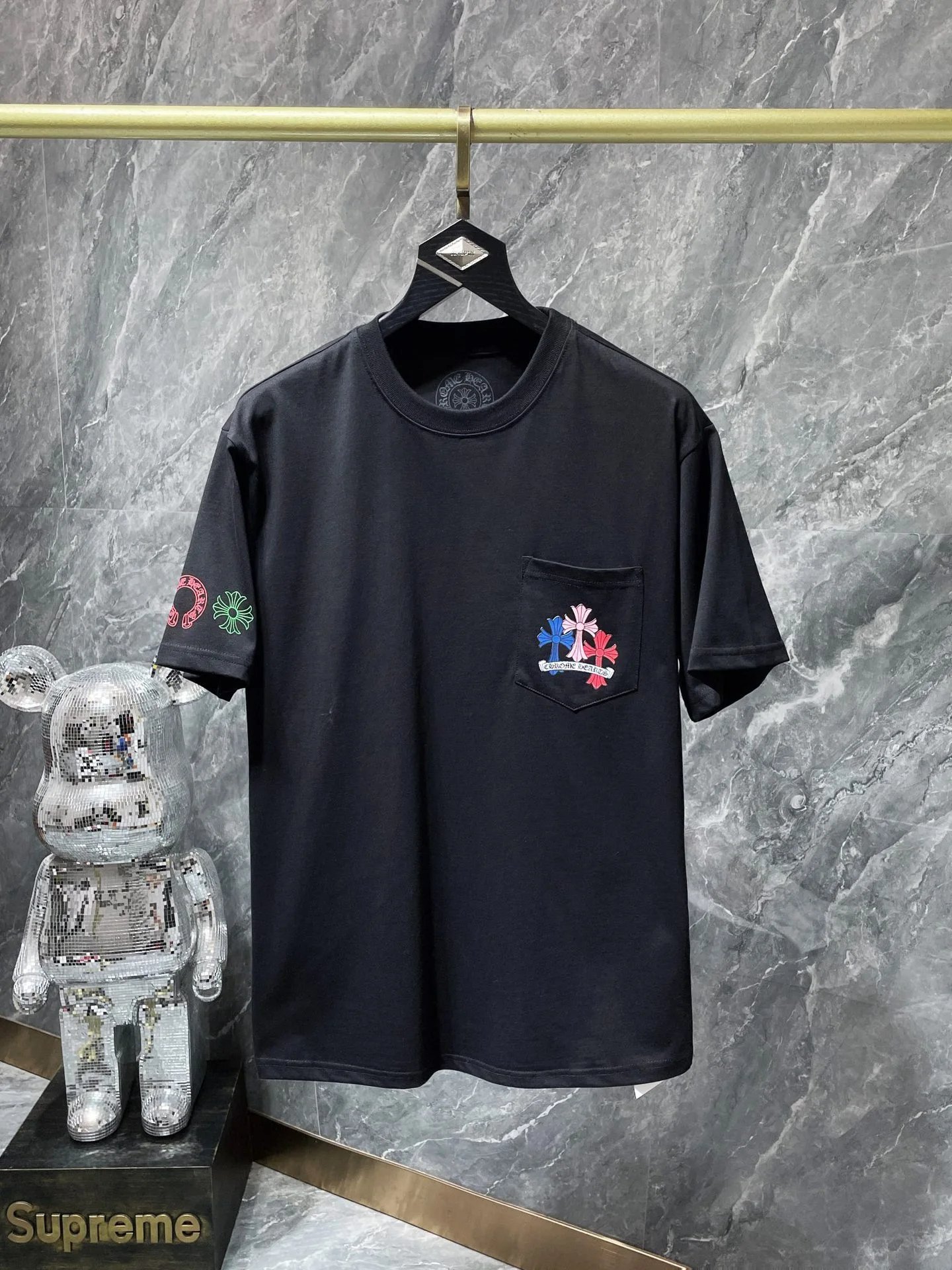 Chrome Hearts Floral Crest Black T-Shirt - 38