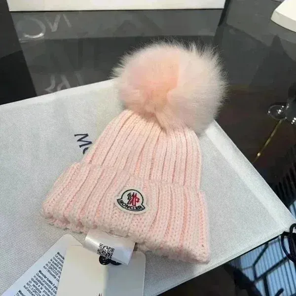 Moncler Beanie with Fox Fur Pom-Pom Yellow Knit Hat - 5