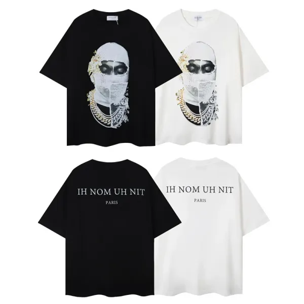 Saint Tears Skull Floral Embroidered T-Shirt White - 10