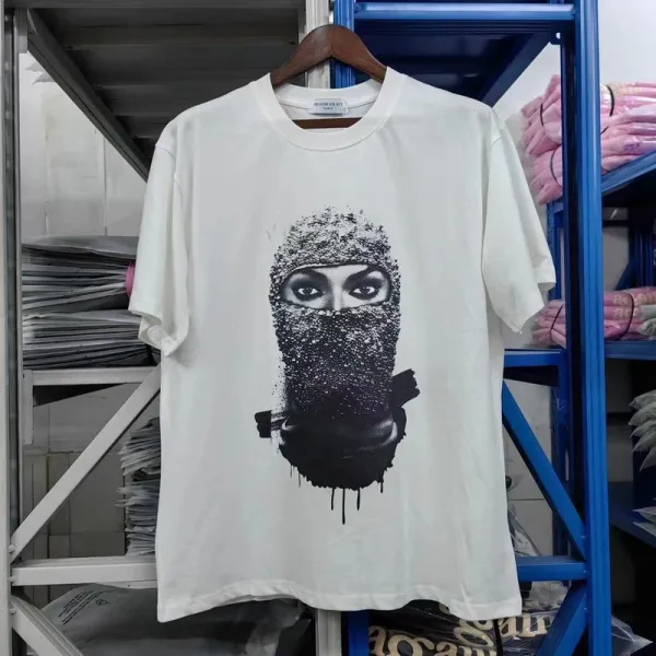 Saint Tears Skull Floral Embroidered T-Shirt White - 65