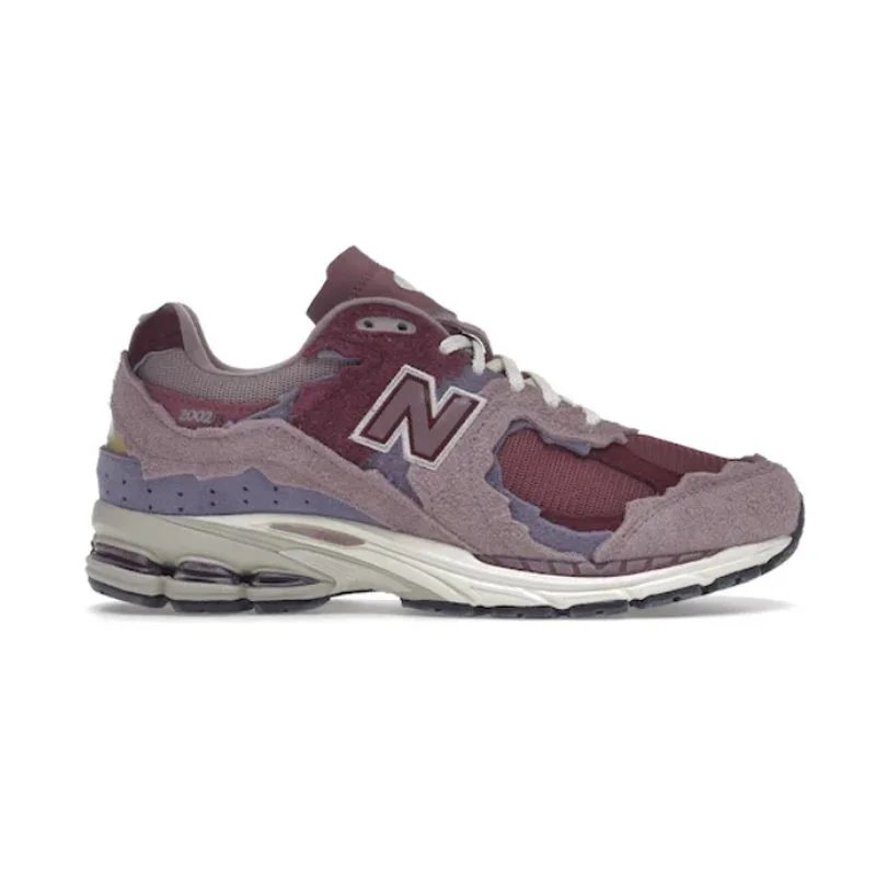 New Balance 2002R Burgundy Suede Hybrid Sneakers - 1