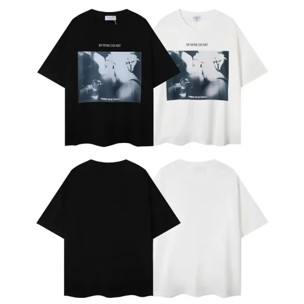 Saint Tears Skull Floral Embroidered T-Shirt White - 56
