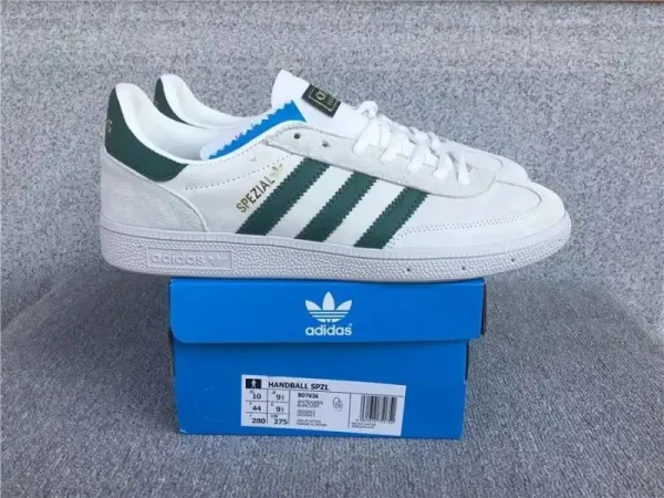 Adidas Originals Spezial White and Forest Green Sneakers - 1