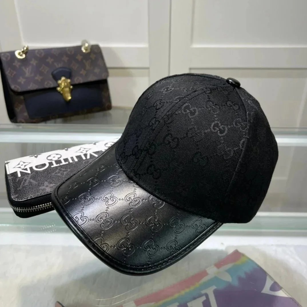 Gucci GG Monogram Black Baseball Cap - 1