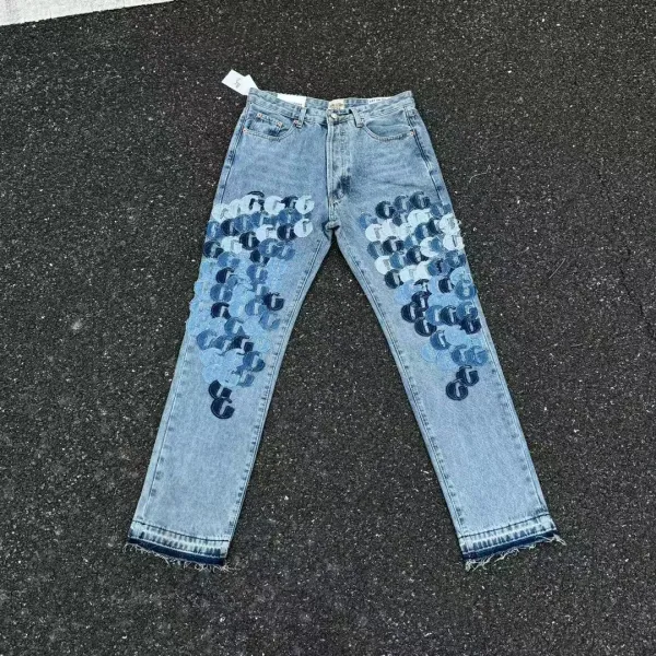 Design Wide-Leg Split-Hem Light Wash Jeans - 30