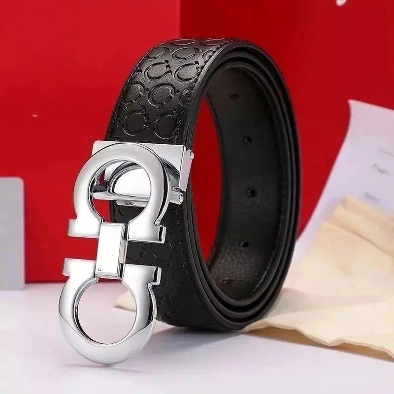 Salvatore Ferragamo Gancini Belt Black Leather Belt - 1